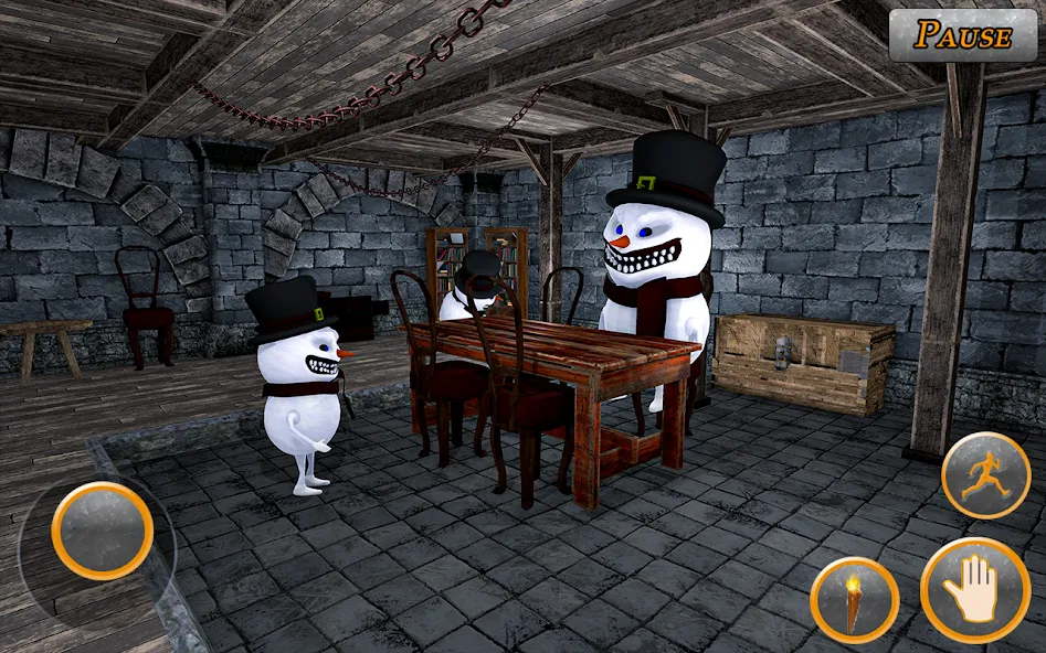 Evil Scary Snowman Games 3d (Ивил Скари Сноумэн Геймс 3д) [МОД Меню] Screenshot 4