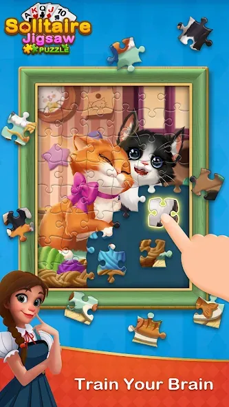 Solitaire Jigsaw Puzzle (Солитер Пазл) [МОД Много денег] Screenshot 1