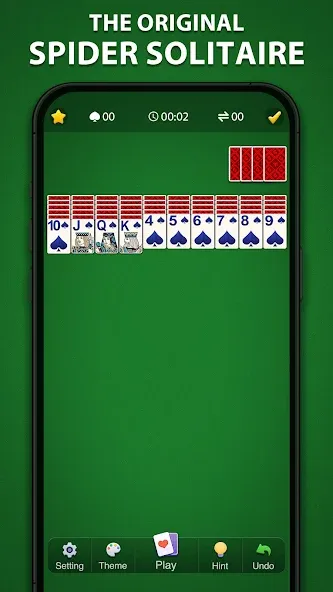 Spider Solitaire Classic [МОД Unlimited Money] Screenshot 1