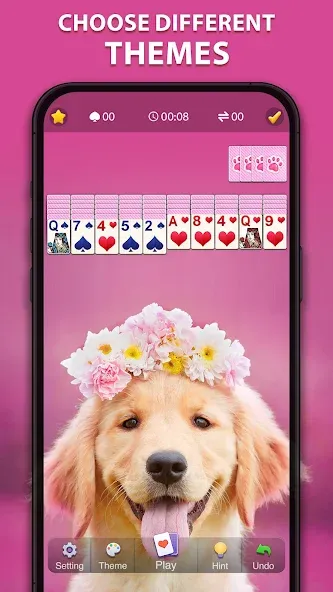 Spider Solitaire Classic [МОД Unlimited Money] Screenshot 2