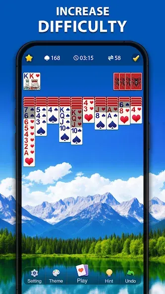 Spider Solitaire Classic [МОД Unlimited Money] Screenshot 3