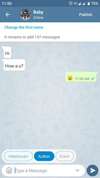 Fake Chat Messenger — TeleFake [МОД Unlimited Money] Screenshot 4