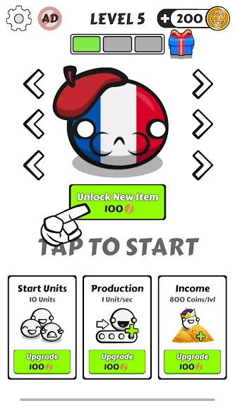 Country Balls Io: Battle Arena (Кантри Болс Ио) [МОД Меню] Screenshot 2