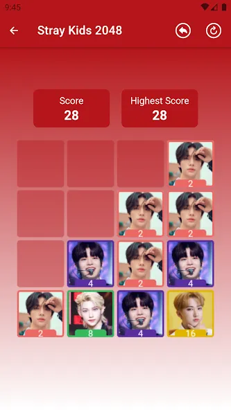 Stray Kids 2048 Game (Стрей Кидз 2048 игра) [МОД Все открыто] Screenshot 4