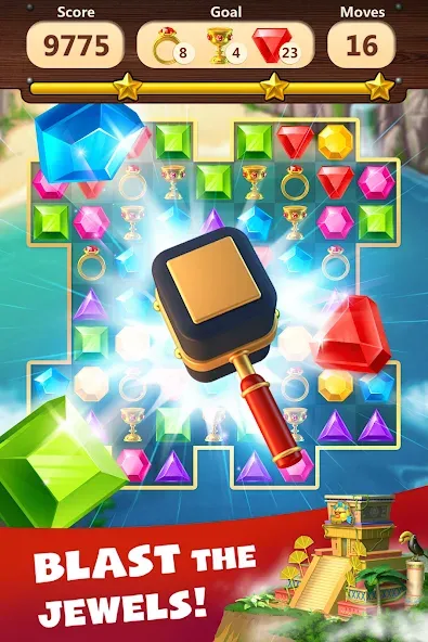 Jewels Planet - Match 3 Puzzle [МОД Menu] Screenshot 2