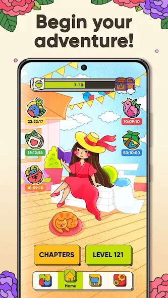 3 Tiles - Tile Matching Games (Тайлс) [МОД Бесконечные деньги] Screenshot 3