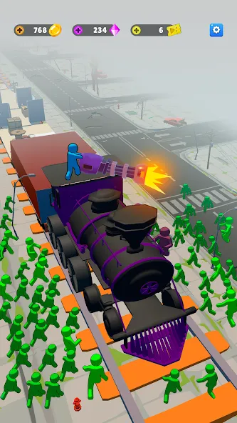 Train Defense: Zombie Game (Трейн Дефенс) [МОД Много денег] Screenshot 1