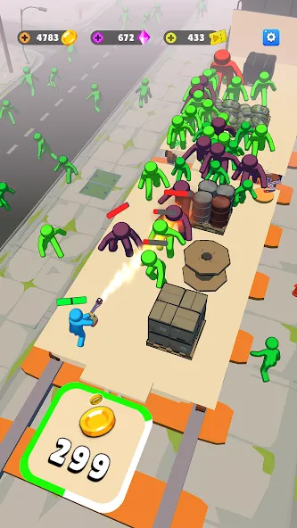 Train Defense: Zombie Game (Трейн Дефенс) [МОД Много денег] Screenshot 5