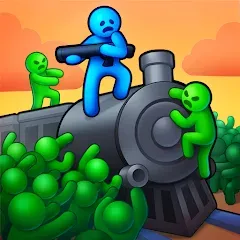 Взломанная Train Defense: Zombie Game (Трейн Дефенс)  [МОД Много денег]