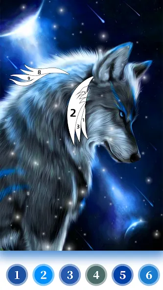 Wolf Coloring Book Color Game (Вульф Колоринг Бук Колор Гейм) [МОД Mega Pack] Screenshot 2