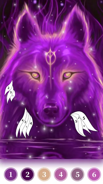 Wolf Coloring Book Color Game (Вульф Колоринг Бук Колор Гейм) [МОД Mega Pack] Screenshot 4