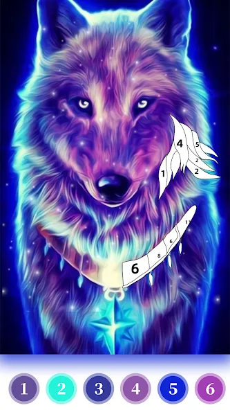 Wolf Coloring Book Color Game (Вульф Колоринг Бук Колор Гейм) [МОД Mega Pack] Screenshot 5