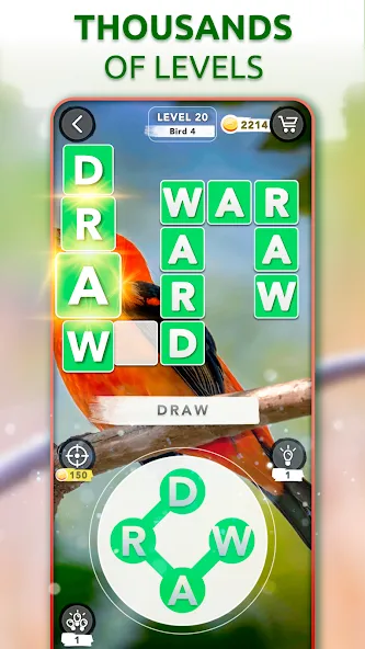 Word Connect - Words of Nature [МОД Unlocked] Screenshot 1