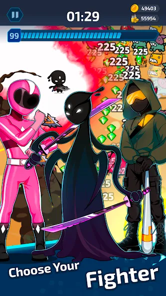 Neon Survivor - Survival Game (Проект Икс) [МОД Бесконечные деньги] Screenshot 1