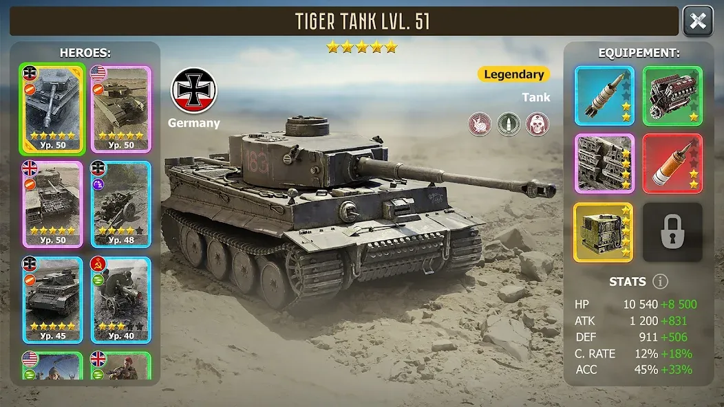 Heroes of Wars: WW2 Battles (2 (Хероэс оф Варс) [МОД Много денег] Screenshot 2