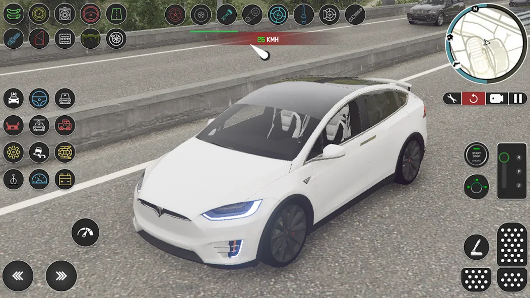 Electric Tesla Model X Driver (Электрический водитель  ) [МОД Бесконечные монеты] Screenshot 3